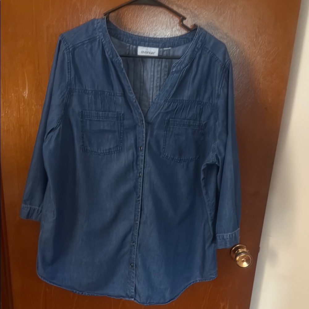 Avenue Classic Blue Denim Shirt